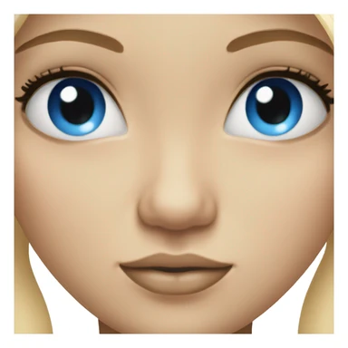 blonde blue eyed girl with long eyelashes sticker