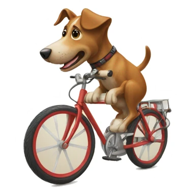 Dog on bike sticker