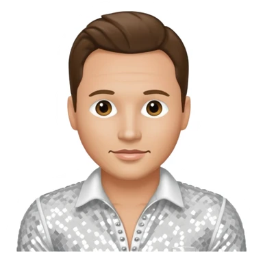 Drew Lachey from 98 Degrees with white sequin outfit sticker