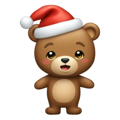 cute bear wishing merry Christmas  sticker