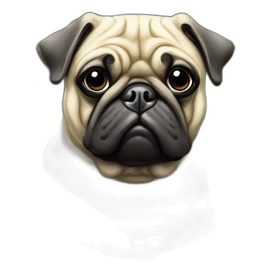 A cyberpunk pug in Art Nouveau style during 1910 sticker