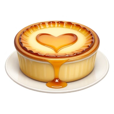 Cinematic Realistic Cr√®me Br√ªl√©e Dessert Emoji, depicted as a rich custard with a perfectly caramelized sugar top rendered with exquisite textures and warm, inviting lighting. sticker