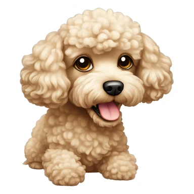 toy poodle dog sticker