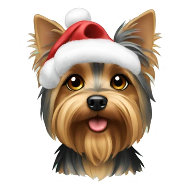 Christmas Yorkshire terrier  sticker