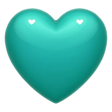 Corazón turquesas oscuro, más oscuro tirando a. Verde  sticker