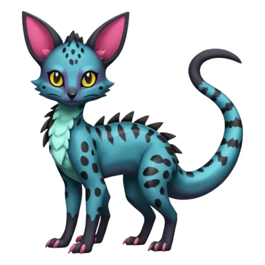 Shiny Salandit-Umbreon-Genet-Noivern-Noibat-Serval-Hybrid (Full body) sticker