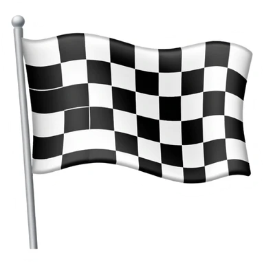 emoji of a checkered racing flag sticker