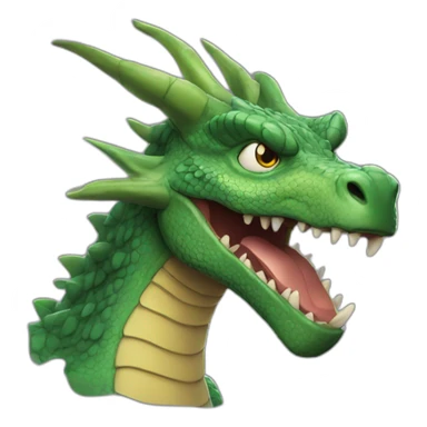 a realistic dragon with a comic-book style sticker