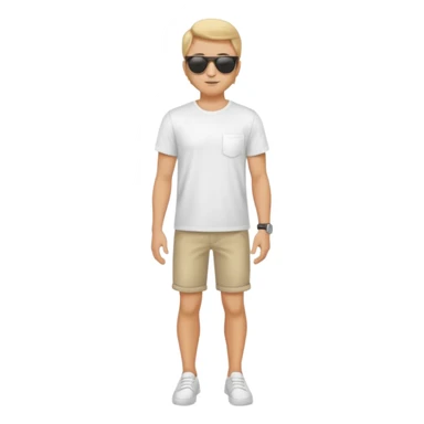 white male model wearing sunglasses full body sticker