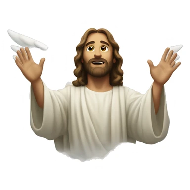 Jesus coming down from heaven  sticker