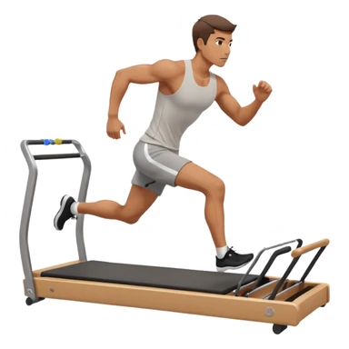 guy running workout pilates reformer  sticker