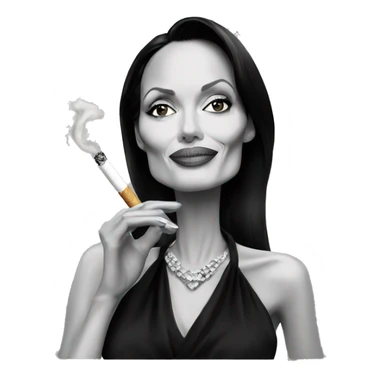 Angelina Jolie smoking a cigarette  sticker