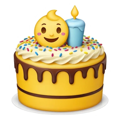 emoji eating cake sticker