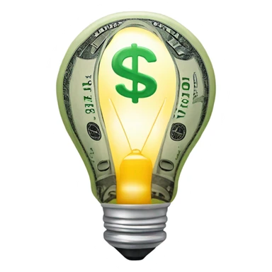 lightbulb dollar sticker