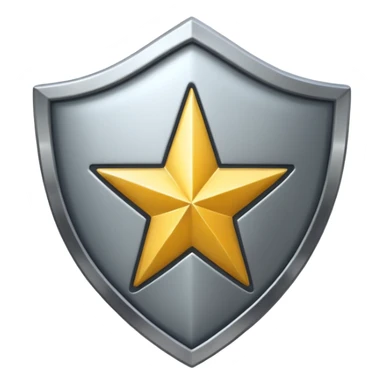 a shield with a star in it - air bnb style sticker