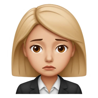 a office woman disappointed and lack of speak sticker