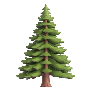 realistic pine tree with detailed texture sticker