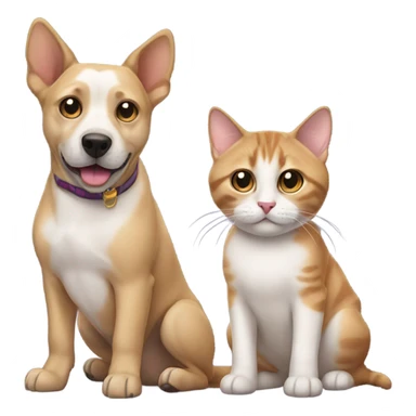 Dog and cat siblings sticker