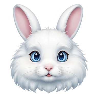 cute white rabbit with blue eyes sticker