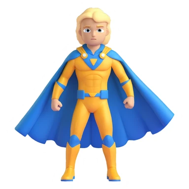 Marvel superhero Sentry with blonde hair in blue and gold costume with cape sticker