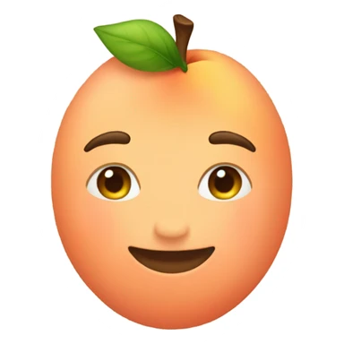 tan colored peach emoji sticker