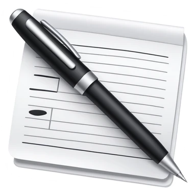 Paper and pen sticker