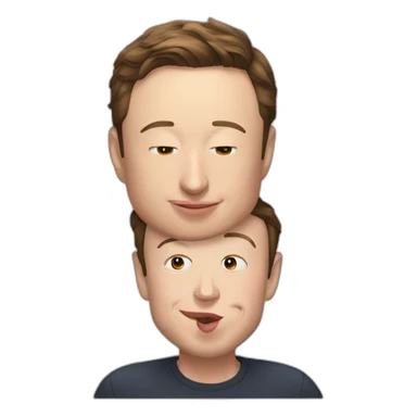 Elon musk kissing Mark Zuckerberg sticker