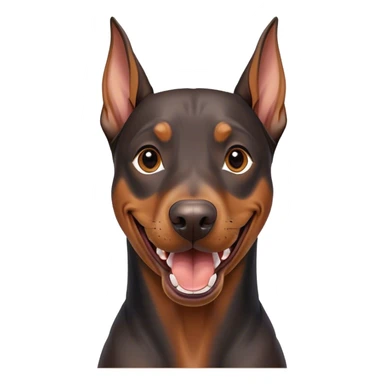Laughing emoji but it’s a Doberman sticker