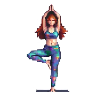 yoga woman sticker