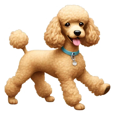 a poodle walking like a human sticker