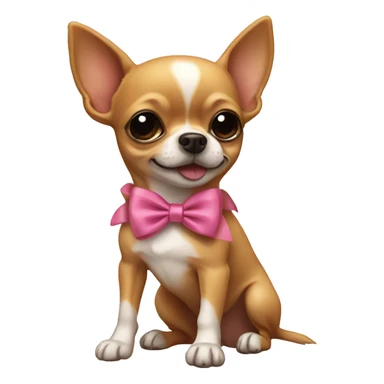 Chihuahua with bow sticker