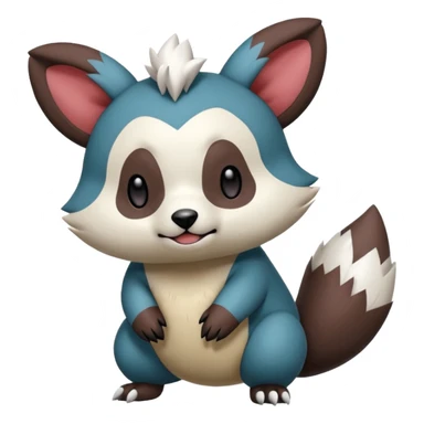 Teddiursa-Oshawott-Minccino-Obstagoon-fusion  sticker