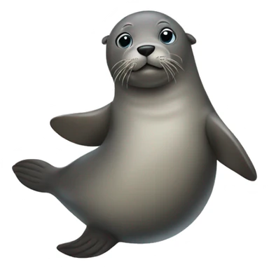 seal with an itchy leg going to doctors sticker
