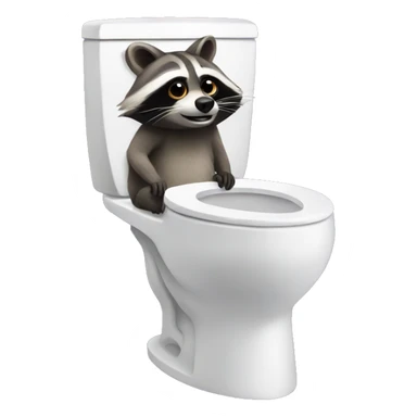 raccoon on the toilet sticker