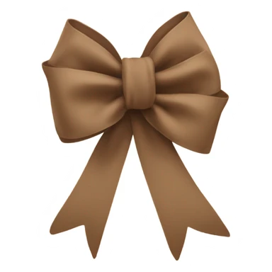 brown bow on beige star sticker