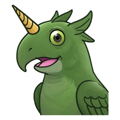 Unicorn mixed with a parrot  sticker