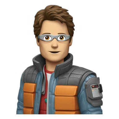 marty-mcfly with delorean sticker