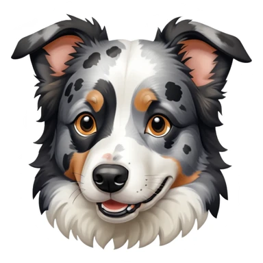 Merle border collie dog sticker