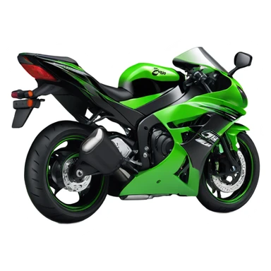 Kawasaki ZX6R in Green and Black sticker