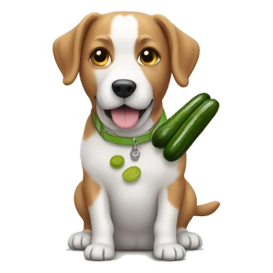 a dog with pickles sticker