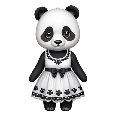 Panda wearing dress sticker