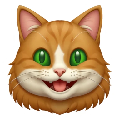 Combine Cat laughing emoji and 😁 this emoji sticker