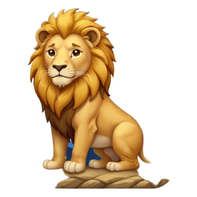 these three emojis combined : 🏞️🌠🦁 sticker