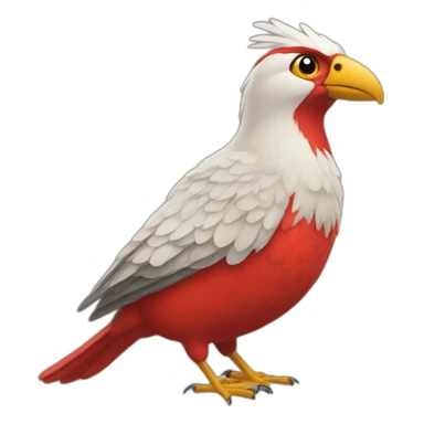 Un oiseau rouge sticker