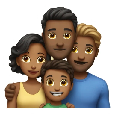 one hot mother and one hot father and two cute boys sticker