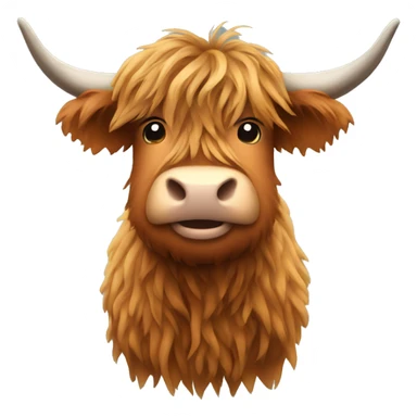 Highland cow wearing pullover sticker