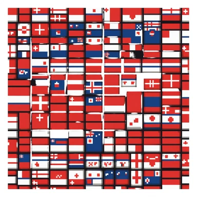 combination of Denmark and Japan flags sticker
