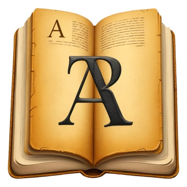 open book with the letters A B C sticker