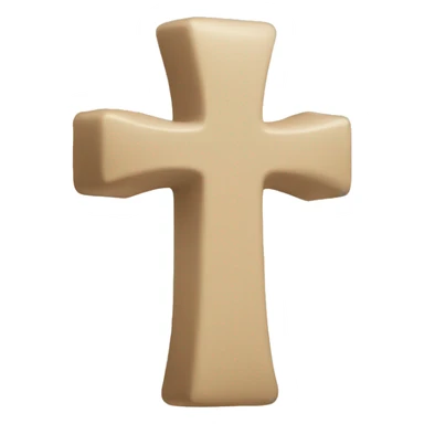 Beige cross sticker