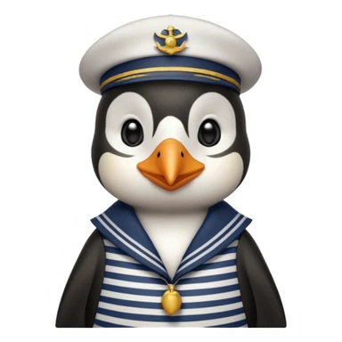 sailor penguin sticker